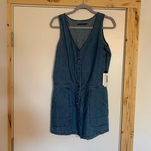 Brand New Jean Romper with Pockets